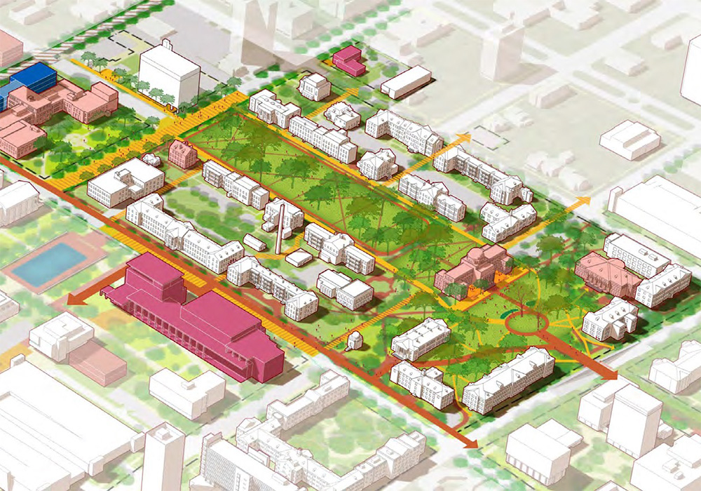 rendering of renovations to USC Historic Campus Core