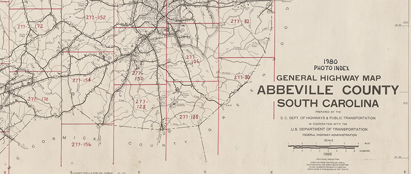 General Highway Map of Abbeville County South Carolina