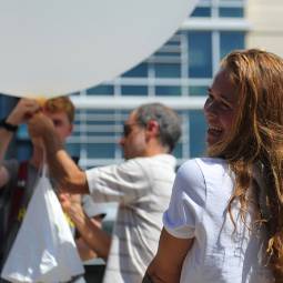 Students launch a weather balloon