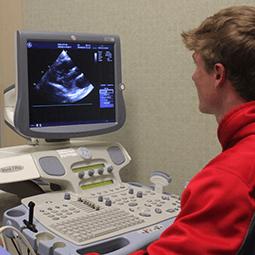 CDVT student working with professor on another student