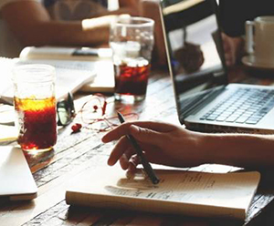 photo of people meeting with coffee 