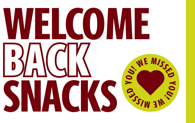 welcome back snacks logo