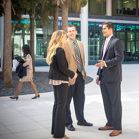 group of business students