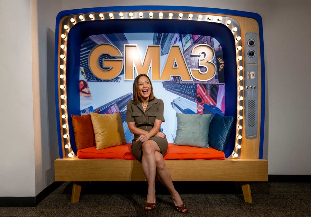 Eva Pilgim at the GMA studios in New York City